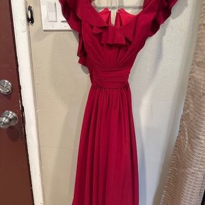 Red bridesmaid dress
